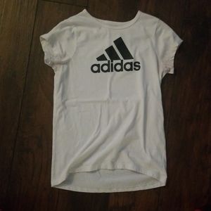 Girls white adidas shirt